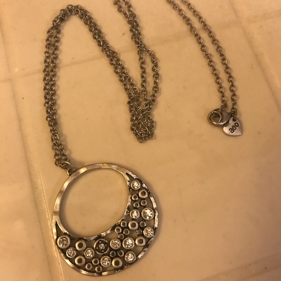 AEO silver-toned Necklace with rhinestones - Picture 3 of 5